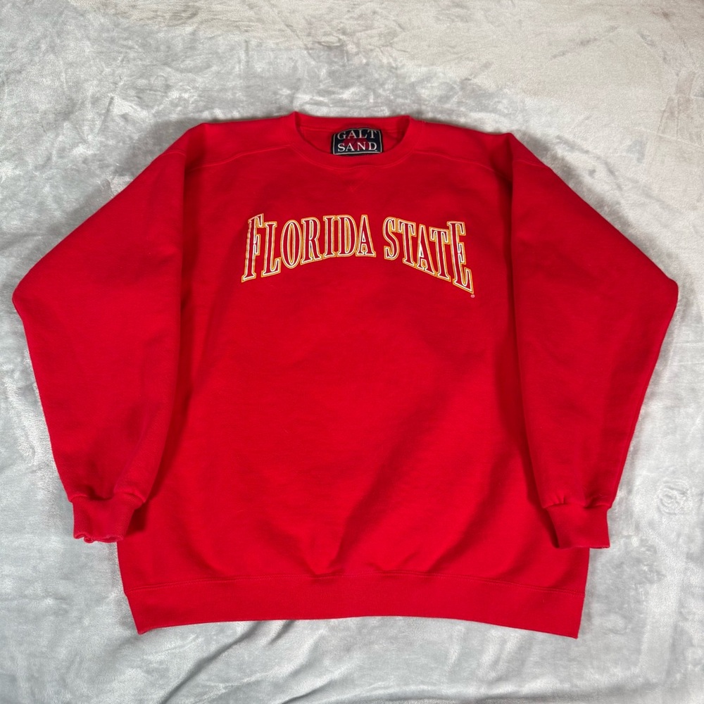 Vintage Florida State FSU Crewneck Sweatshirt Mens XL Faded Red Made In USA 90s